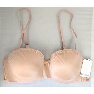 Le Mystere Bra 36B Safari Strapless Full Fit Underwire Lightly Padded‎ NEW Beige
